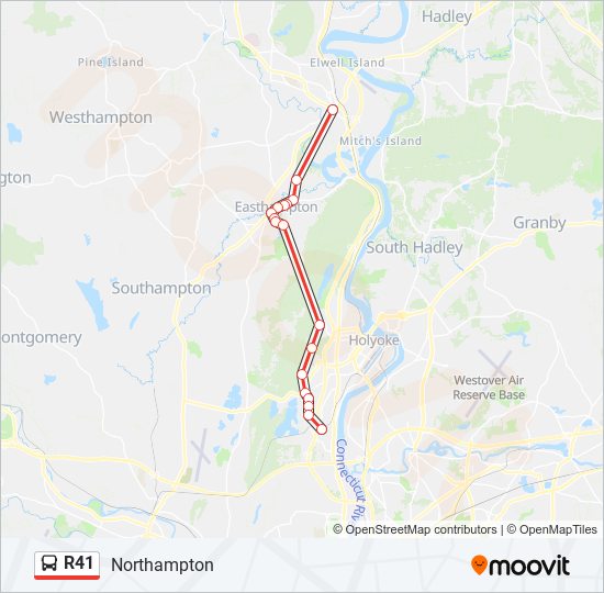 R41 bus Line Map