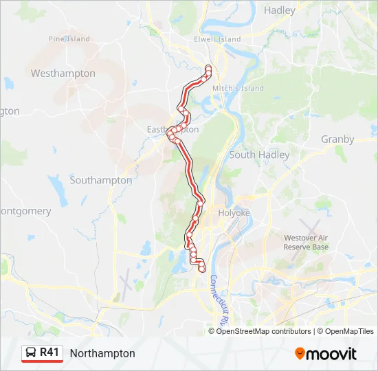 R41 Bus Line Map