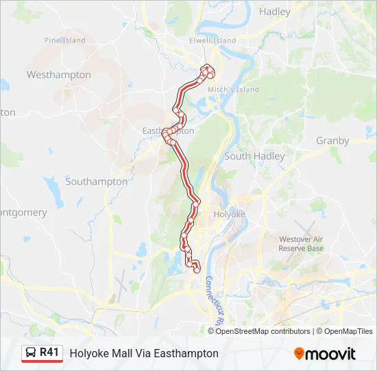 R41 Bus Line Map