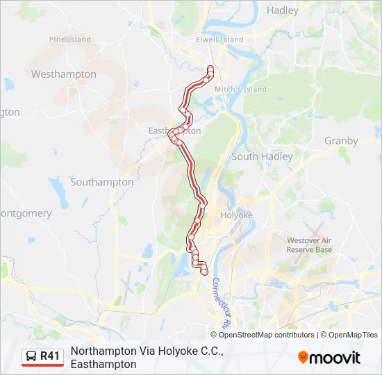 R41 Bus Line Map