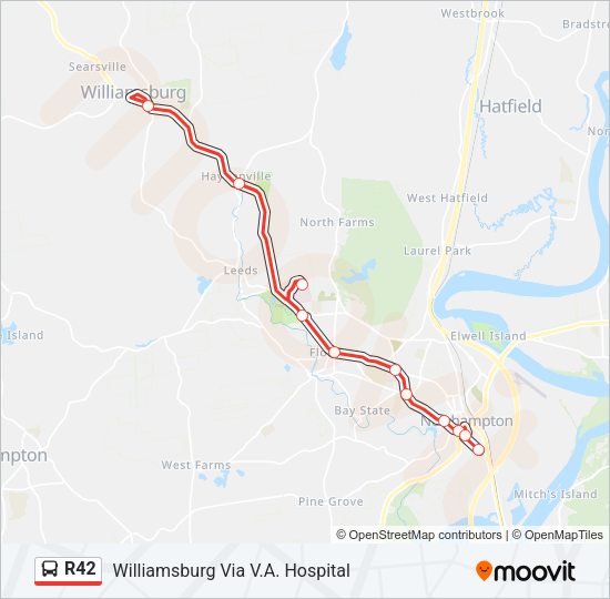 R42 bus Line Map