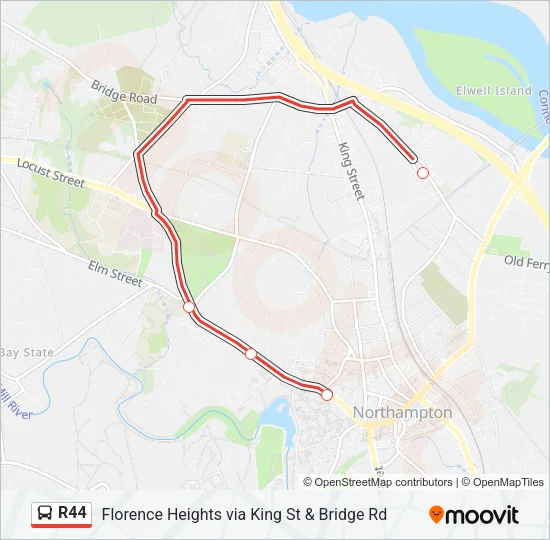 R44 Bus Line Map