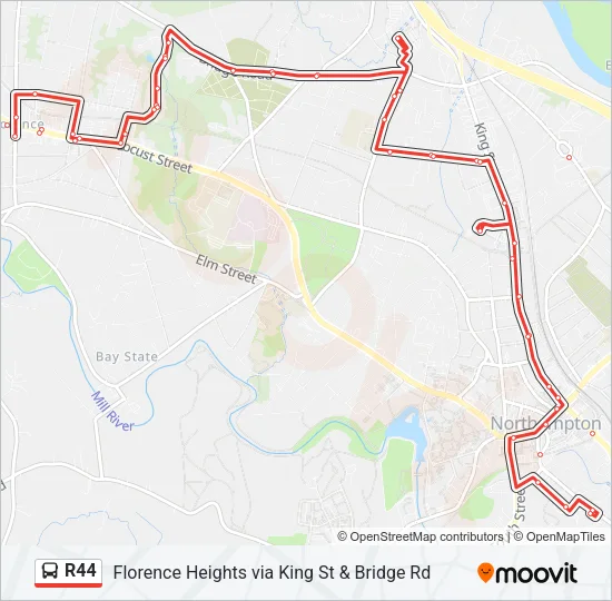 R44 Bus Line Map