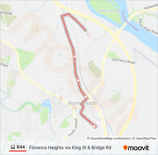 R44 Bus Line Map