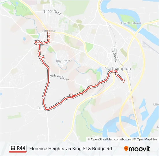 R44 Bus Line Map