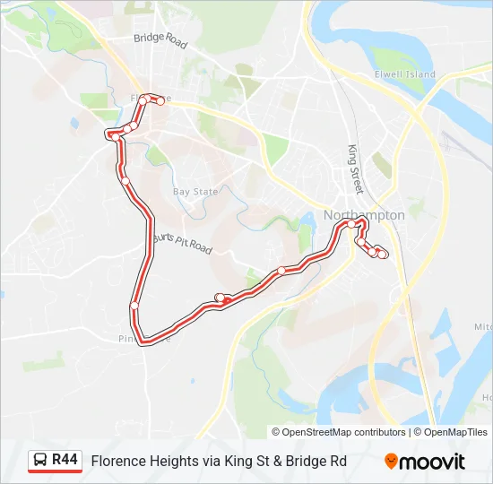 R44 Bus Line Map