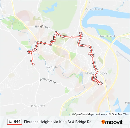 R44 Bus Line Map
