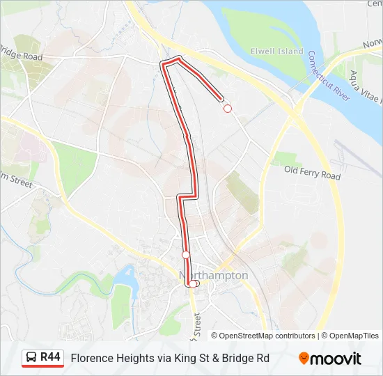 R44 Bus Line Map