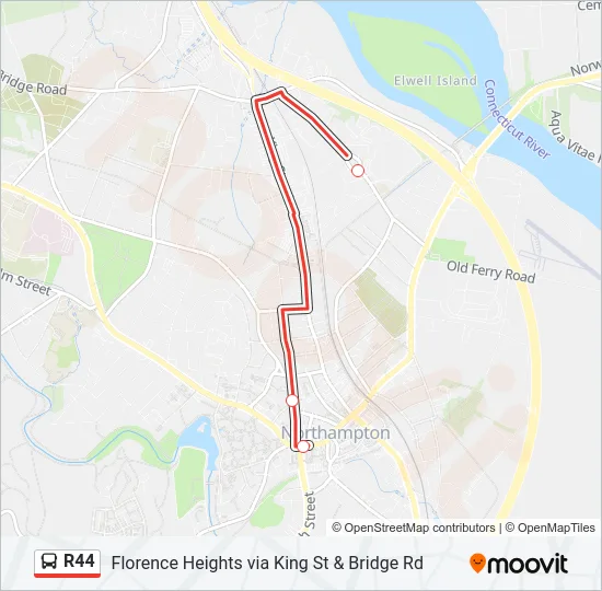 R44 Bus Line Map