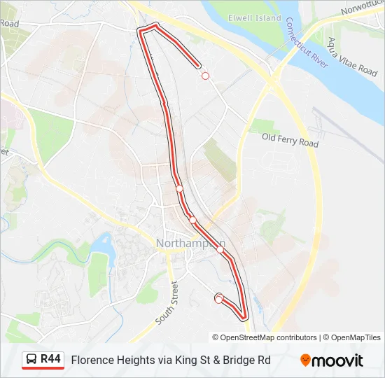 R44 Bus Line Map