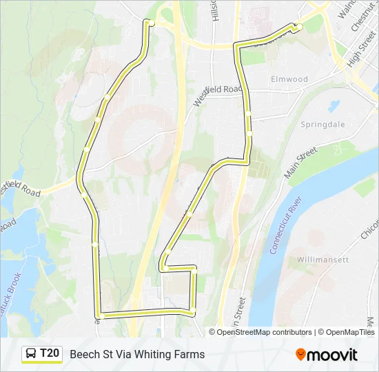 T20 Bus Line Map