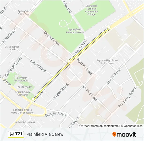 T21 Bus Line Map