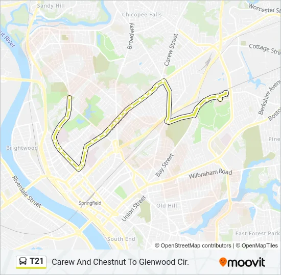 T21 Bus Line Map