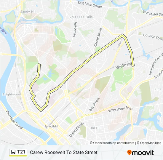 T21 Bus Line Map
