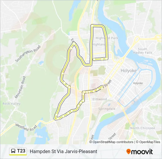 T23 Bus Line Map