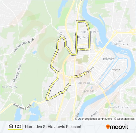 T23 bus Line Map