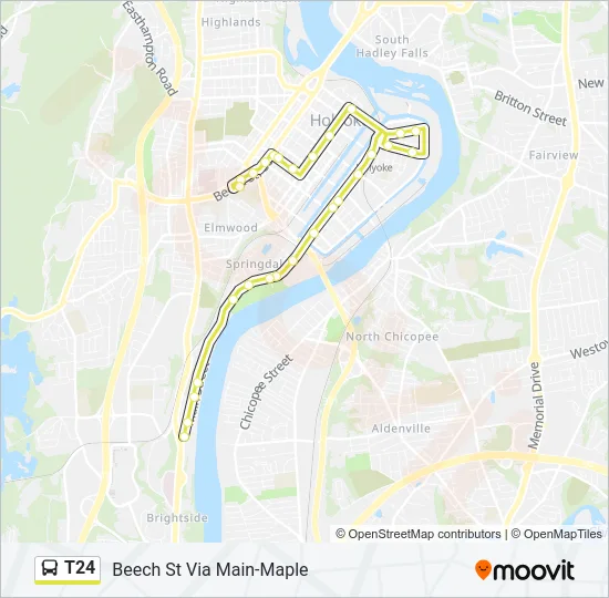 T24 Bus Line Map