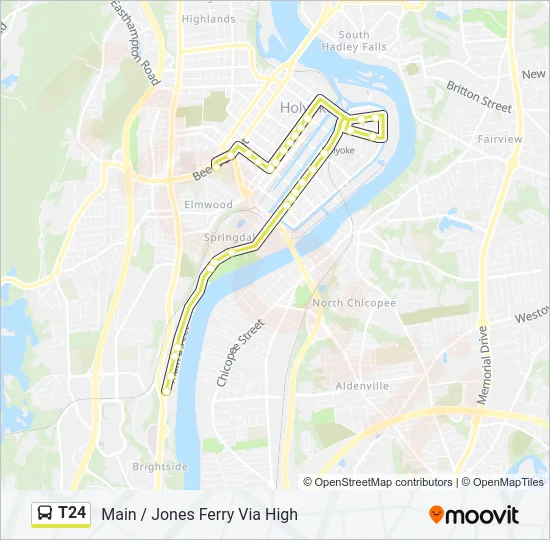 T24 Bus Line Map