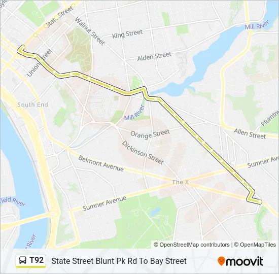 T92 Bus Line Map