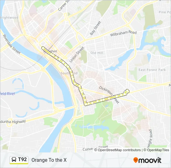 T92 Bus Line Map