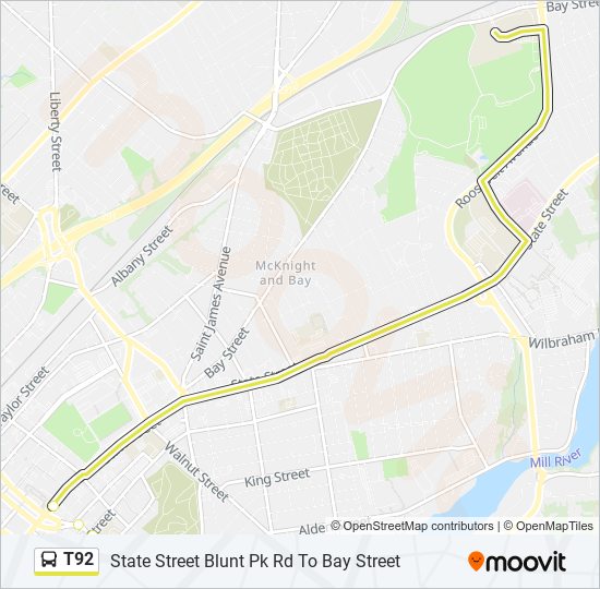 T92 bus Line Map