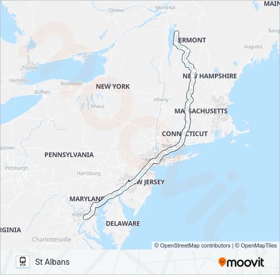 VERMONTER Train Line Map