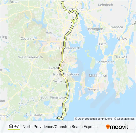 47 Bus Line Map