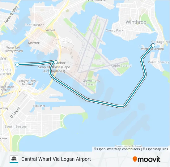WINTHROP FERRY Ferry Line Map