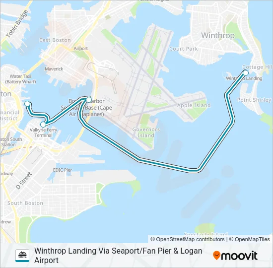 WINTHROP FERRY Ferry Line Map