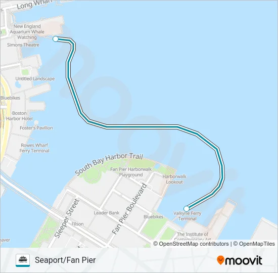 WINTHROP FERRY Ferry Line Map