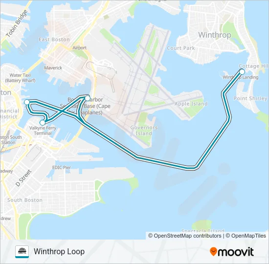 WINTHROP FERRY Ferry Line Map