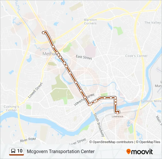 10 Bus Line Map