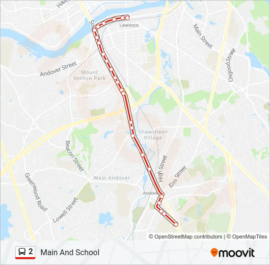 2 Bus Line Map