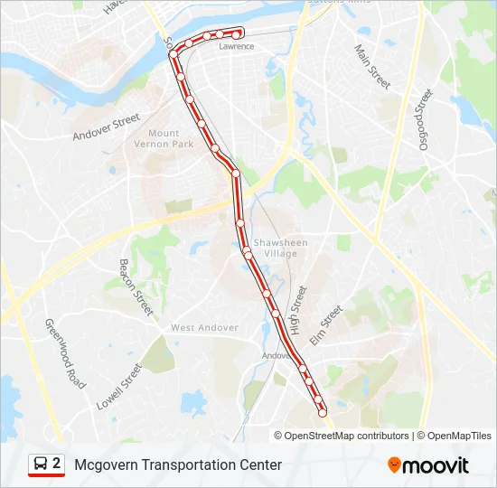 2 Bus Line Map