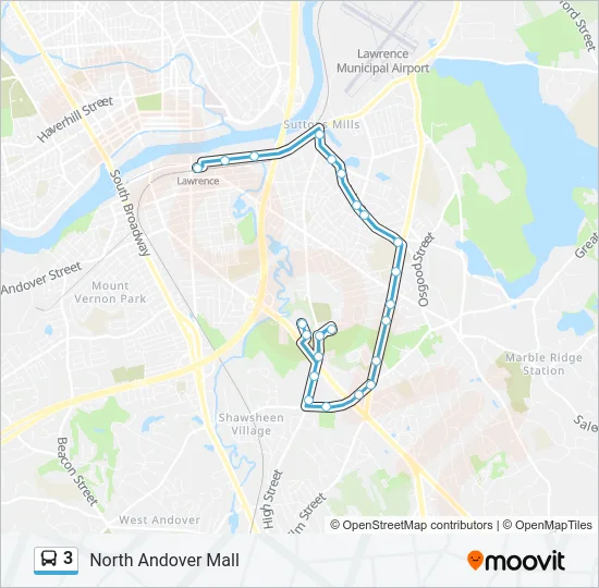 3 Bus Line Map