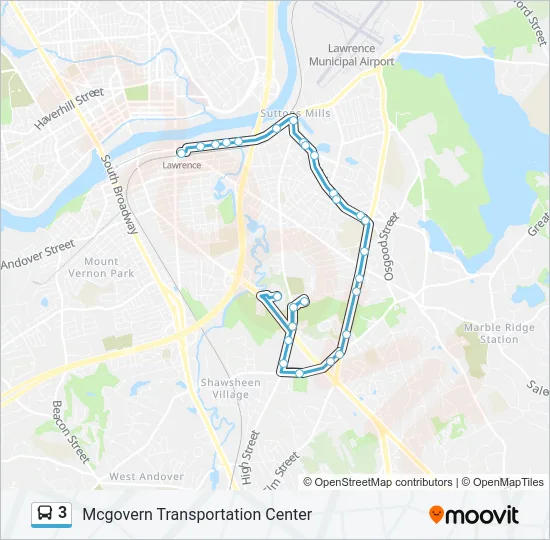 3 Bus Line Map