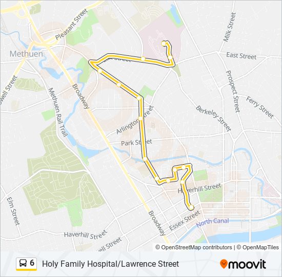 6 bus Line Map