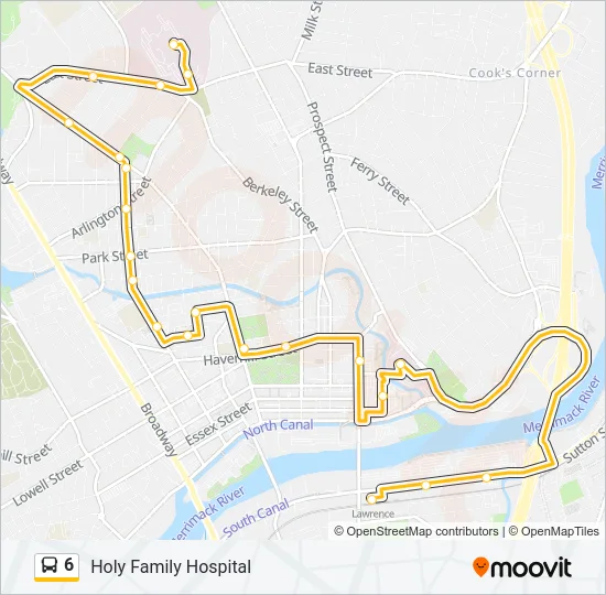 6 Bus Line Map
