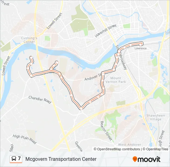 7 Bus Line Map
