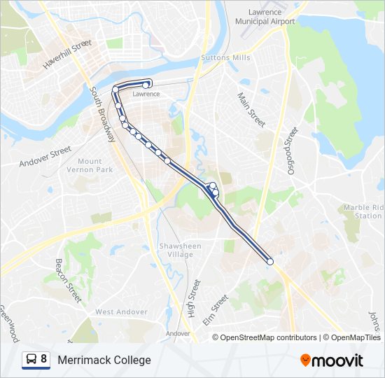 8 bus Line Map