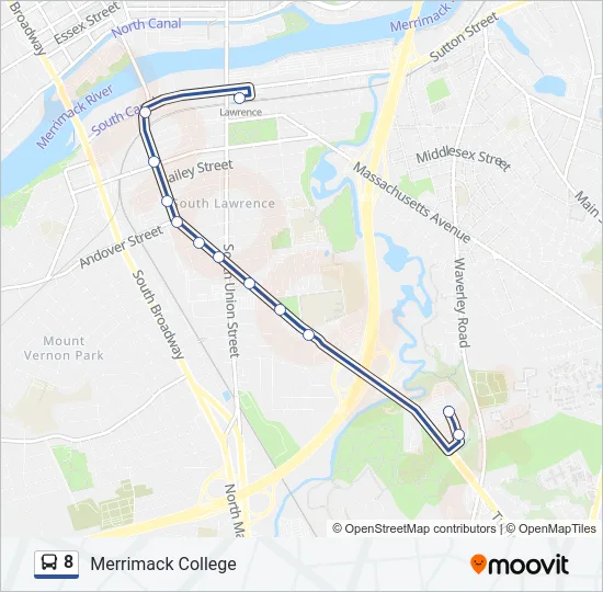 8 Bus Line Map
