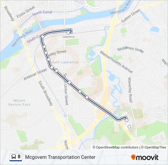 8 bus Line Map