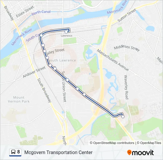 8 Bus Line Map