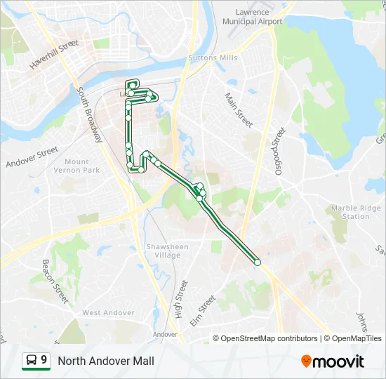 9 Bus Line Map
