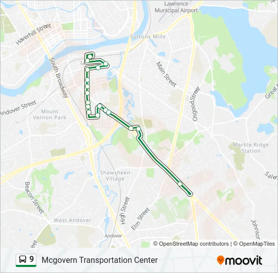 9 Bus Line Map