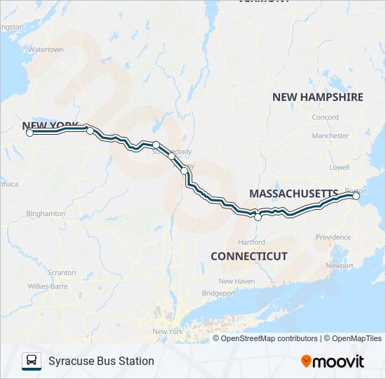 Mapa de GREYHOUND US0270 de autobús