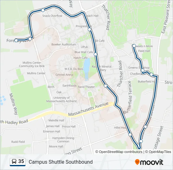 35 Bus Line Map