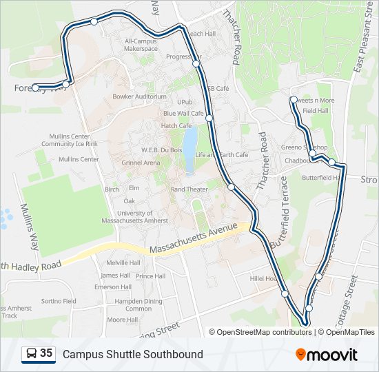 Mapa de 35 de autobús