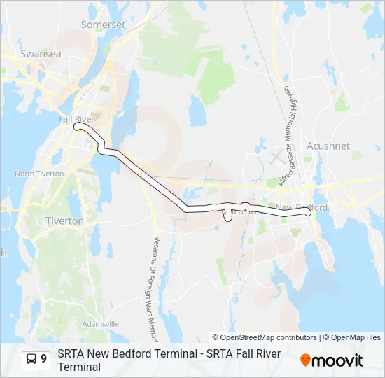 9 Bus Line Map
