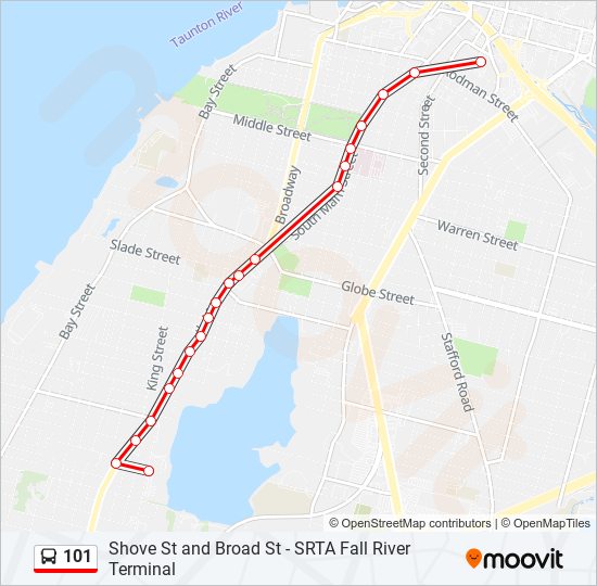 101 bus Line Map